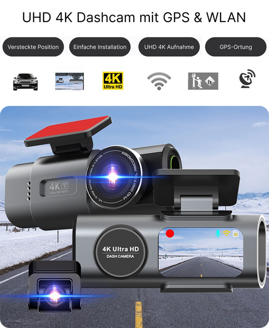 Alpsecure 3-Kanal Dashcam mit 4K Ultra HD